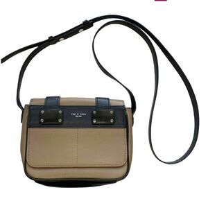 Rag & Bone Mini Pilot Leather Crossbody Bag - Black and Beige